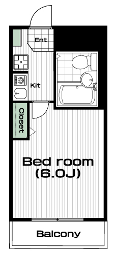 白楽駅の賃貸 46,000円 間取り図