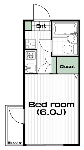 桜上水駅の賃貸 31,800円 間取り図