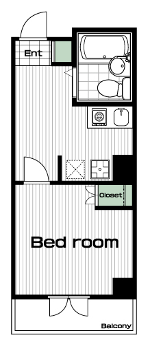 国分寺駅の賃貸 52,000円 間取り図