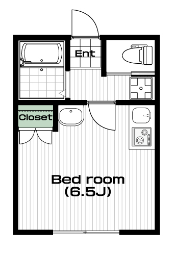 白楽駅の賃貸 60,000円 間取り図