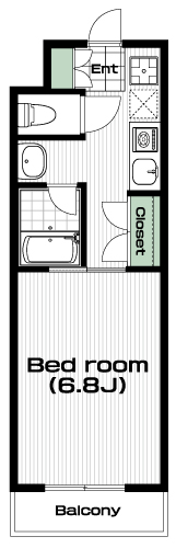 大塚・帝京大学駅の賃貸 55,000円 間取り図