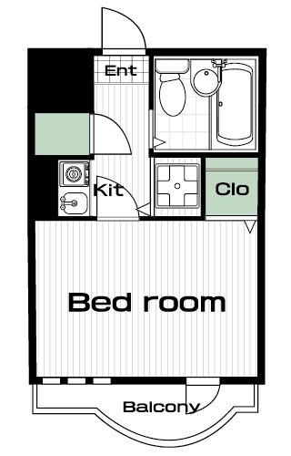 目黒駅の賃貸 58,000円 間取り図