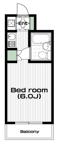 中井駅の賃貸 59,000円 間取り図