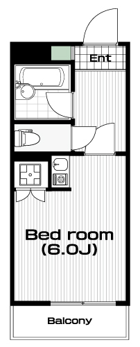 早稲田駅の賃貸 79,000円 間取り図