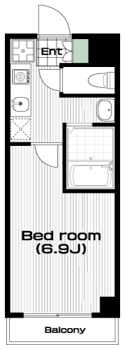 西武柳沢駅の賃貸 65,000円 間取り図