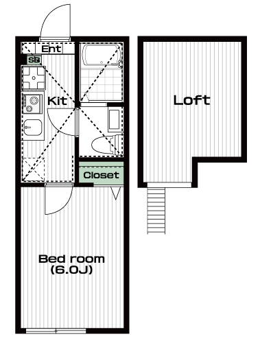 宮前平駅の賃貸 85,000円 間取り図