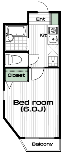 武蔵小杉駅の賃貸 64,000円 間取り図