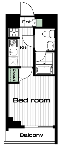 元住吉駅の賃貸 81,000円 間取り図