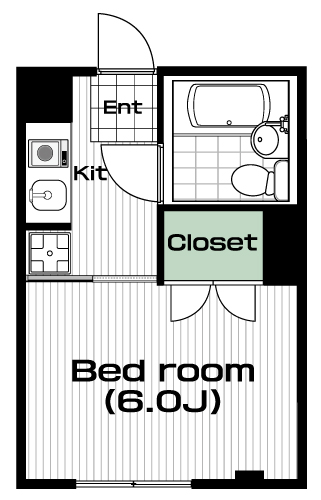 玉川学園前駅の賃貸 40,000円 間取り図