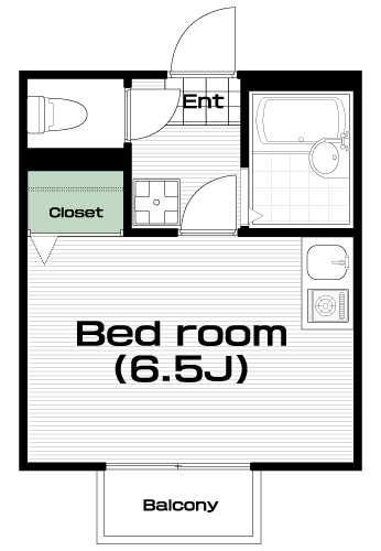 武蔵小金井駅の賃貸 58,000円 間取り図