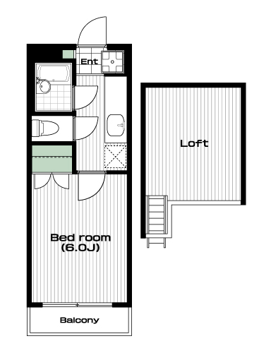和光市駅の賃貸 60,000円 間取り図