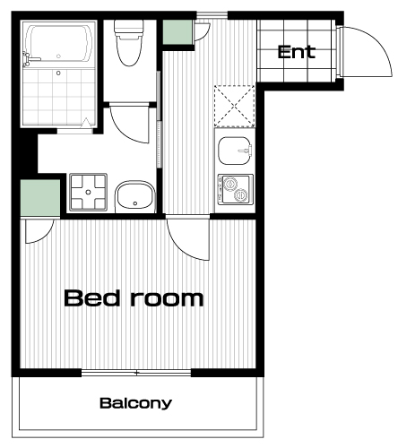 京王堀之内駅の賃貸 61,000円 間取り図