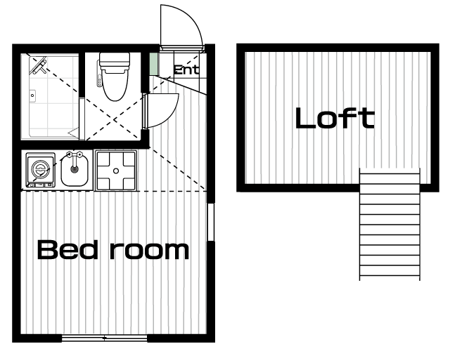 生田駅の賃貸 45,000円 間取り図
