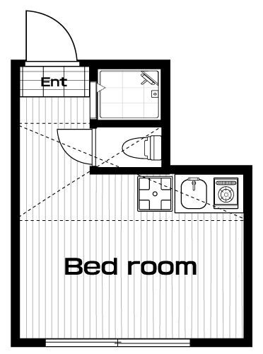 中野駅の賃貸 65,000円 間取り図
