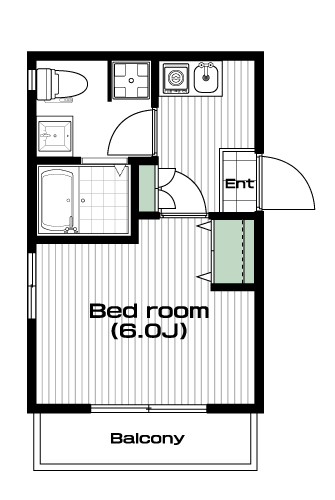 鶴瀬駅の賃貸 52,000円 間取り図