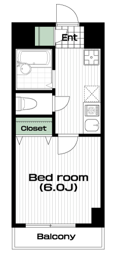 南大沢駅の賃貸 45,000円 間取り図