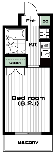 向ヶ丘遊園駅の賃貸 44,000円 間取り図