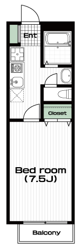 大塚・帝京大学駅の賃貸 53,000円 間取り図