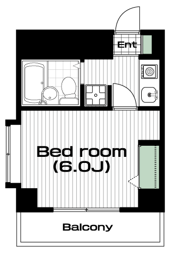 早稲田駅の賃貸 81,000円 間取り図