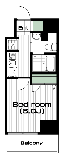 国立駅の賃貸 95,000円 間取り図