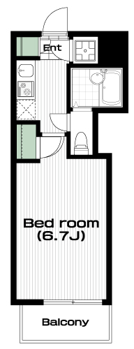 上石神井駅の賃貸 72,000円 間取り図
