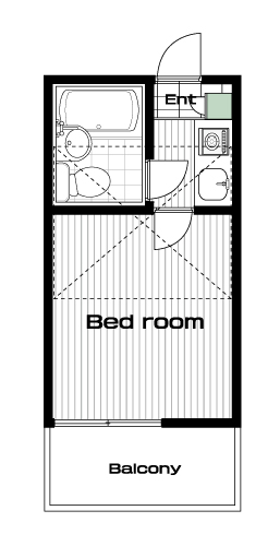 金町駅の賃貸 43,000円 間取り図