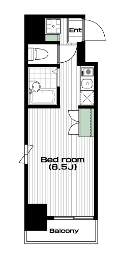 錦糸町駅の賃貸 77,500円 間取り図