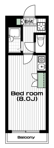池袋駅の賃貸 68,000円 間取り図