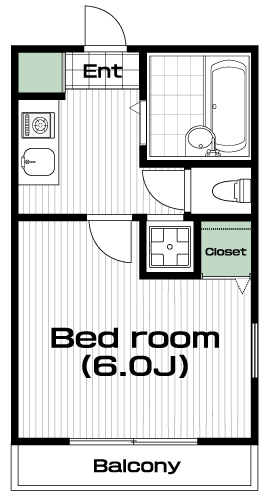 田無駅の賃貸 60,000円 間取り図