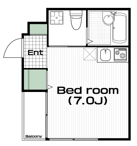 一橋学園駅の賃貸 52,000円 間取り図