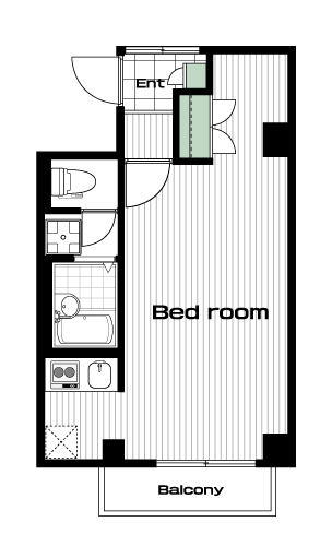 江戸川橋駅の賃貸 73,000円 間取り図