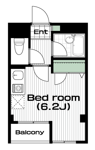 板橋本町駅の賃貸 57,000円 間取り図