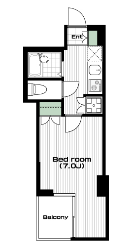 板橋本町駅の賃貸 70,000円 間取り図