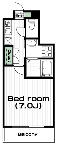 柴崎駅の賃貸 79,000円 間取り図