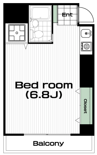 東白楽駅の賃貸 55,500円 間取り図