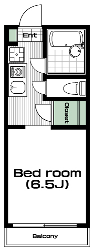 芦花公園駅の賃貸 60,000円 間取り図