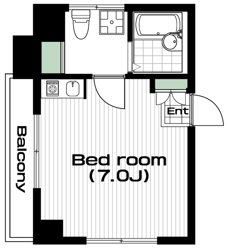 大岡山駅の賃貸 68,000円 間取り図