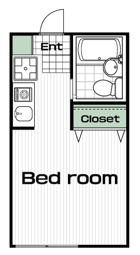 東白楽駅の賃貸 52,000円 間取り図