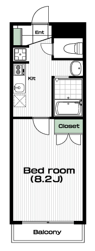 登戸駅の賃貸 56,000円 間取り図