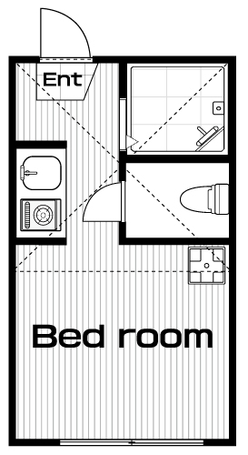 西荻窪駅の賃貸 62,000円 間取り図