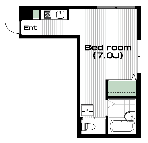 鷹の台駅の賃貸 49,000円 間取り図