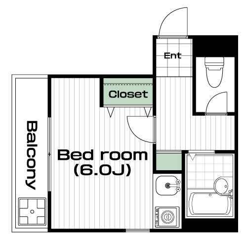 玉川学園前駅の賃貸 33,000円 間取り図