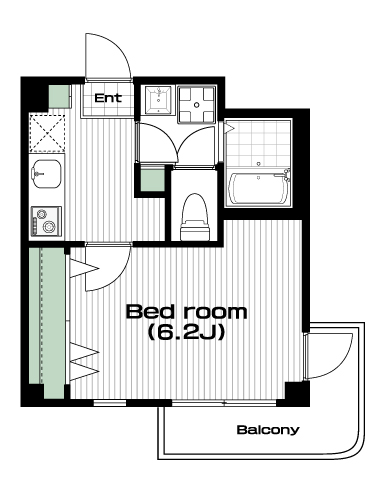 十条駅の賃貸 74,000円 間取り図