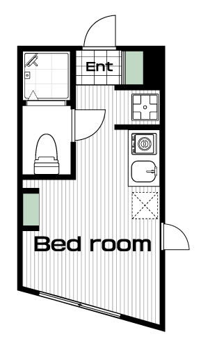 大久保駅の賃貸 78,000円 間取り図