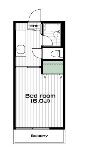 小竹向原駅の賃貸 56,000円 間取り図