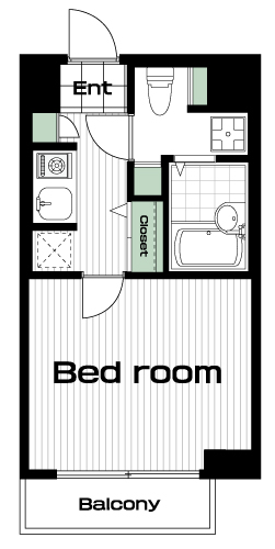 桜上水駅の賃貸 70,000円 間取り図