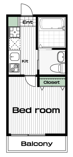 生田駅の賃貸 56,000円 間取り図