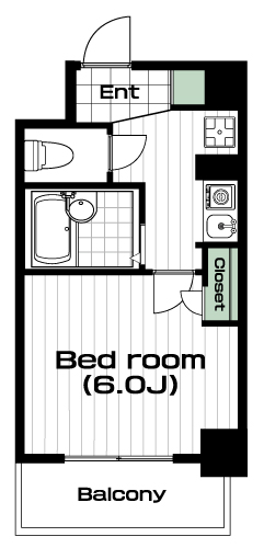 渋谷駅の賃貸 80,000円 間取り図