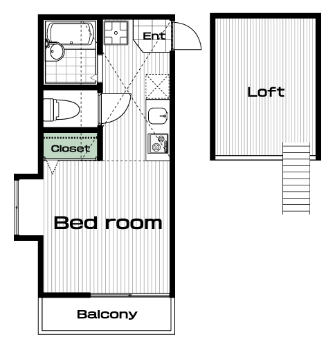 和田町駅の賃貸 48,000円 間取り図