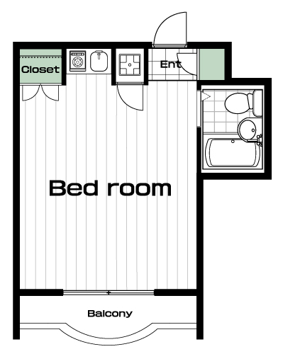 都立大学駅の賃貸 86,000円 間取り図